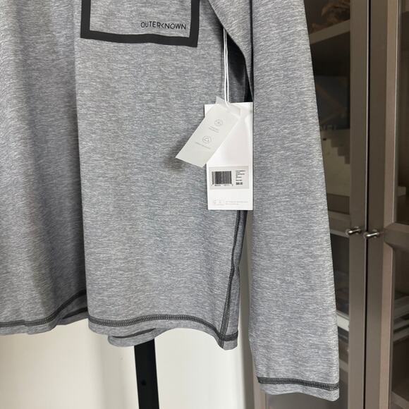 Outerknown Active Apex Heather Grey Long Sleeve Shirt XL NEW Performance Pocket - Picture 3 of 6